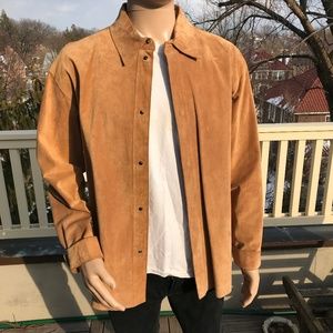 Andrew Marc Mens Leather Suede Jacket L